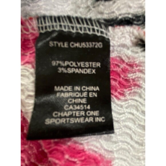 Jules & Leopold JL Plus Size 1X Abstract Wavy Blouse Top Red Pink Black Stretchy - Picture 3 of 13